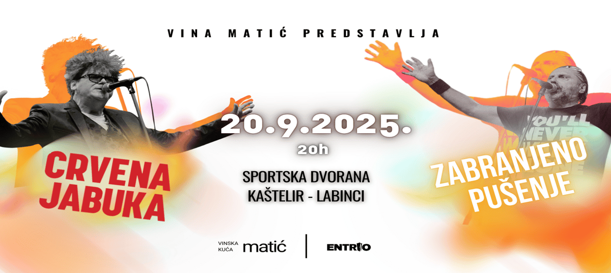 Večer za pamćenje u Kašteliru – Crvena jabuka & Zabranjeno pušenje!